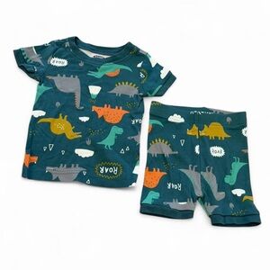 Dinosaur shorts tshirt pajama set 12-18m